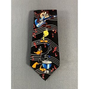 Looney Tunes Mania Vintage Silk Tie Musician Taz Tweety Daffy  Sylvester Bugs
